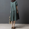 Women Loose Linen Big Size Casual Dress